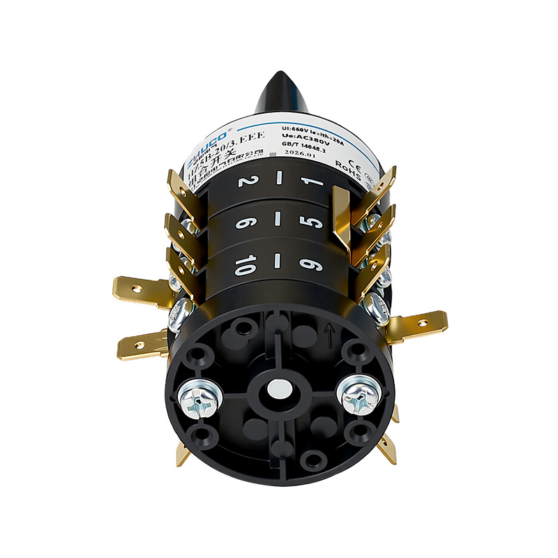 ZHUCO HZ5B-20/3.EEE 0-1-2-3-4 Fünfstellungs-Kombinationsschalter mit drei Abschnitten ZHUCO HZ5B-20/3.EEE 0-1-2-3-4 Fünfstellungs-Kombinationsschalter mit drei Abschnitten