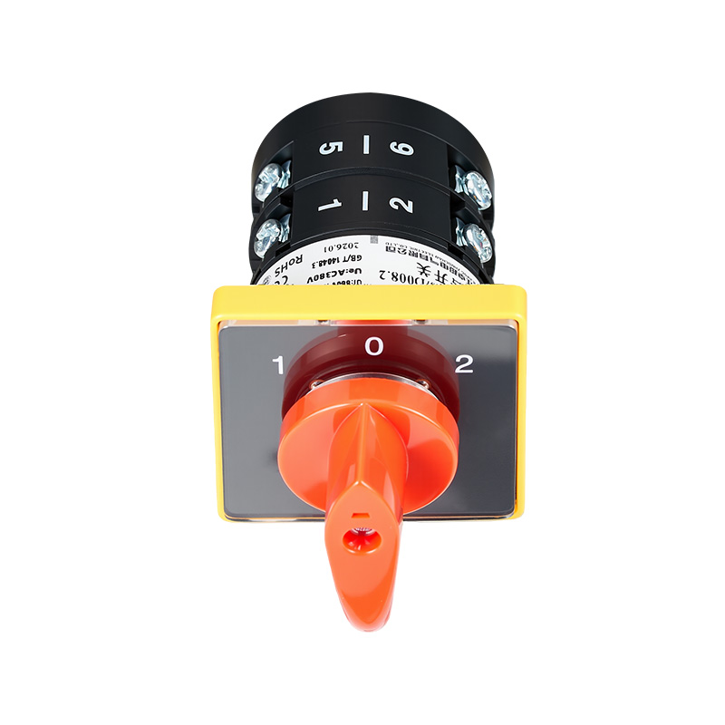 ZHUCO HZ5B-10/D008.2 1-0-2 Dreistellungs-Kombinationsschalter mit zwei Abschnitten