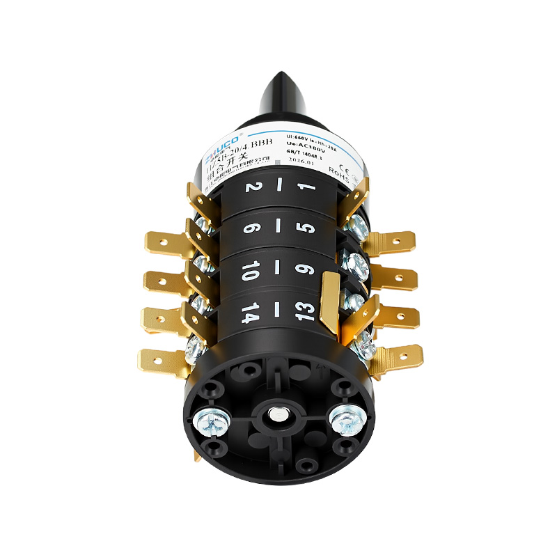 ZHUCO HZ5B-204.BBB 0-1-2-3-4-5-6 7-Positionen 4-teiliger Kombinationsschalter