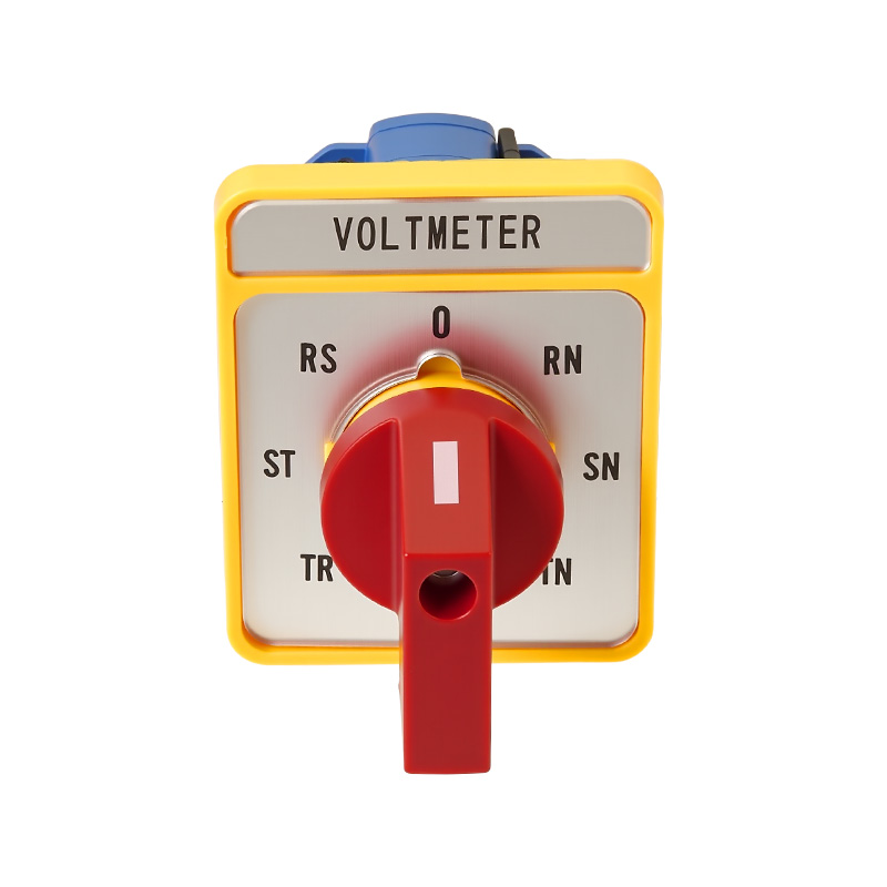 ZHUCO SZW26-20/YH5.3HH Langes silbernes Panel, roter Griff, siebenstufiger Dreikanal-Spannungsumschalter