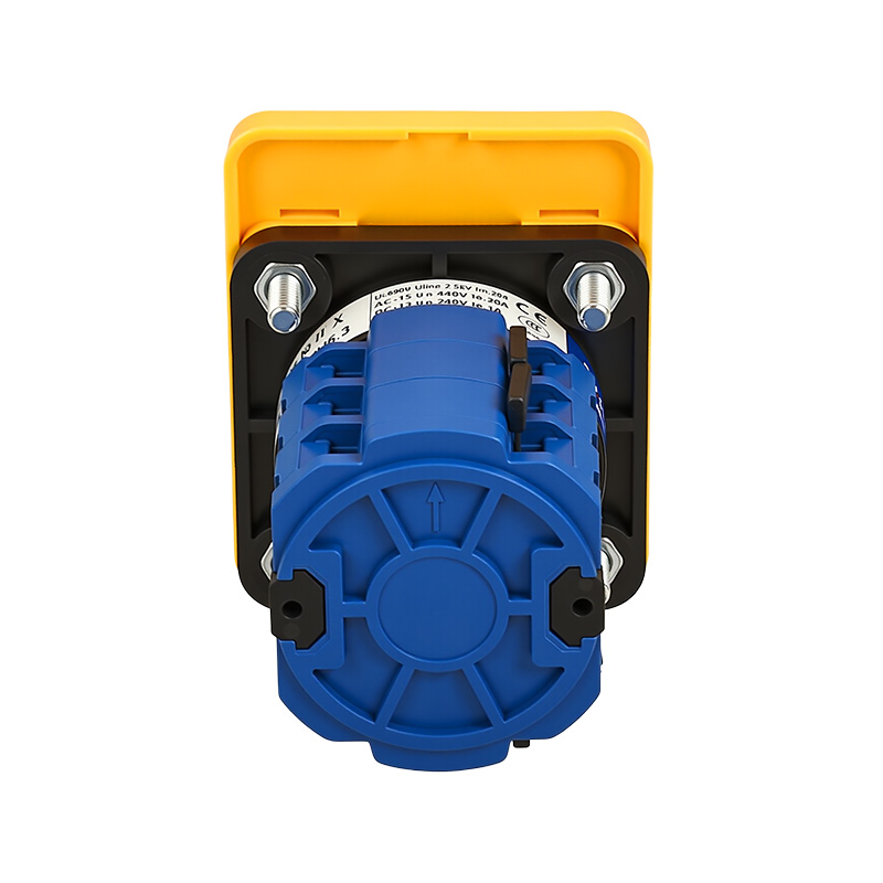 ZHUCO SZW26-20/YH5.3 Gelber Langfeld-Spannungsumschalter mit rotem Griff, sieben Positionen und drei Kanälen