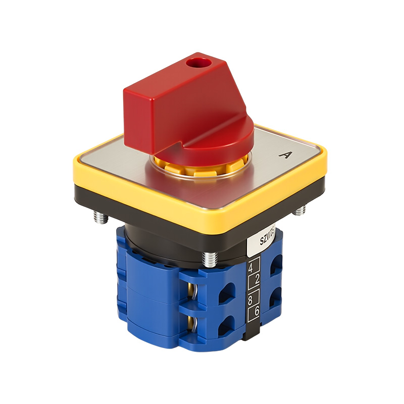ZHUCO SZW26-20D/202.2 Silberplatte roter Griff 1-0-2 Dreistellungs-Zweiteil-Umschalter